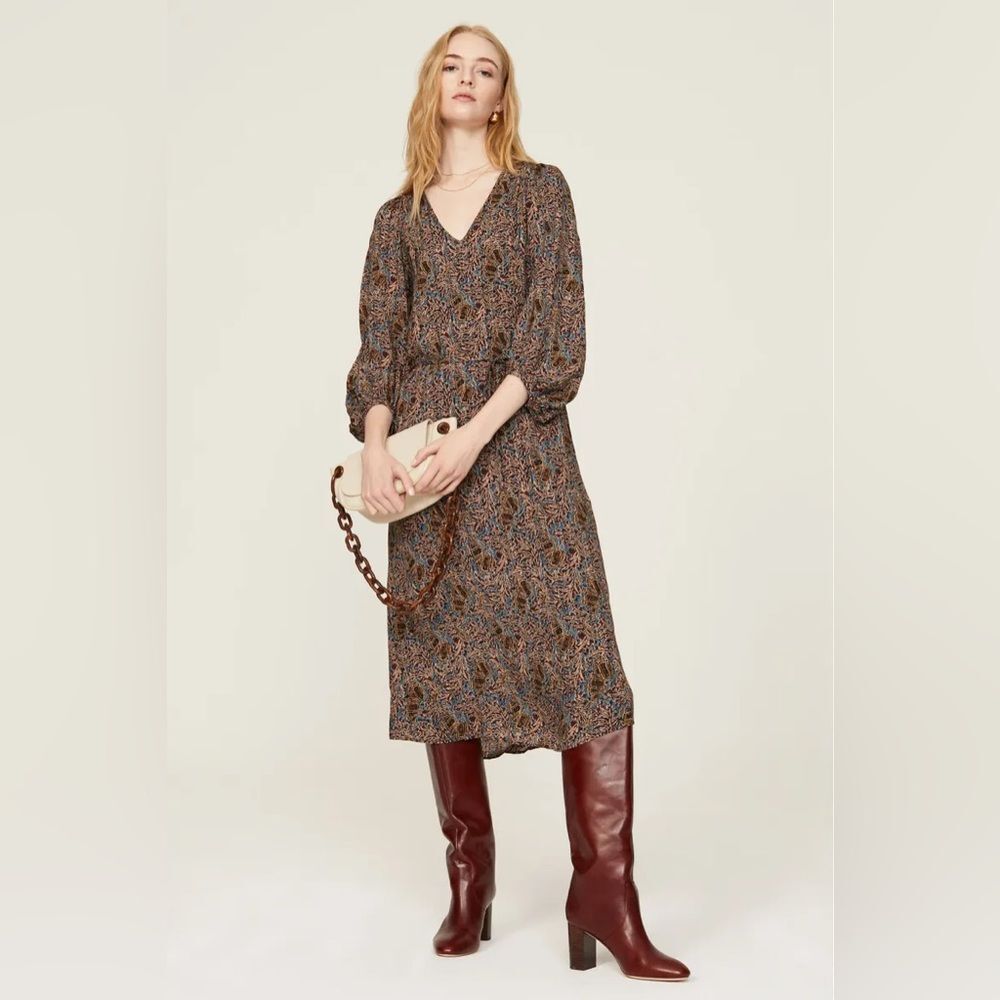 Vanessa Bruno | Vahina Dress Paisley Multicolor Balloon Sleeve FR 38